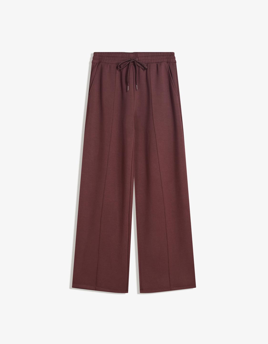 Soft touch wide-leg trousers