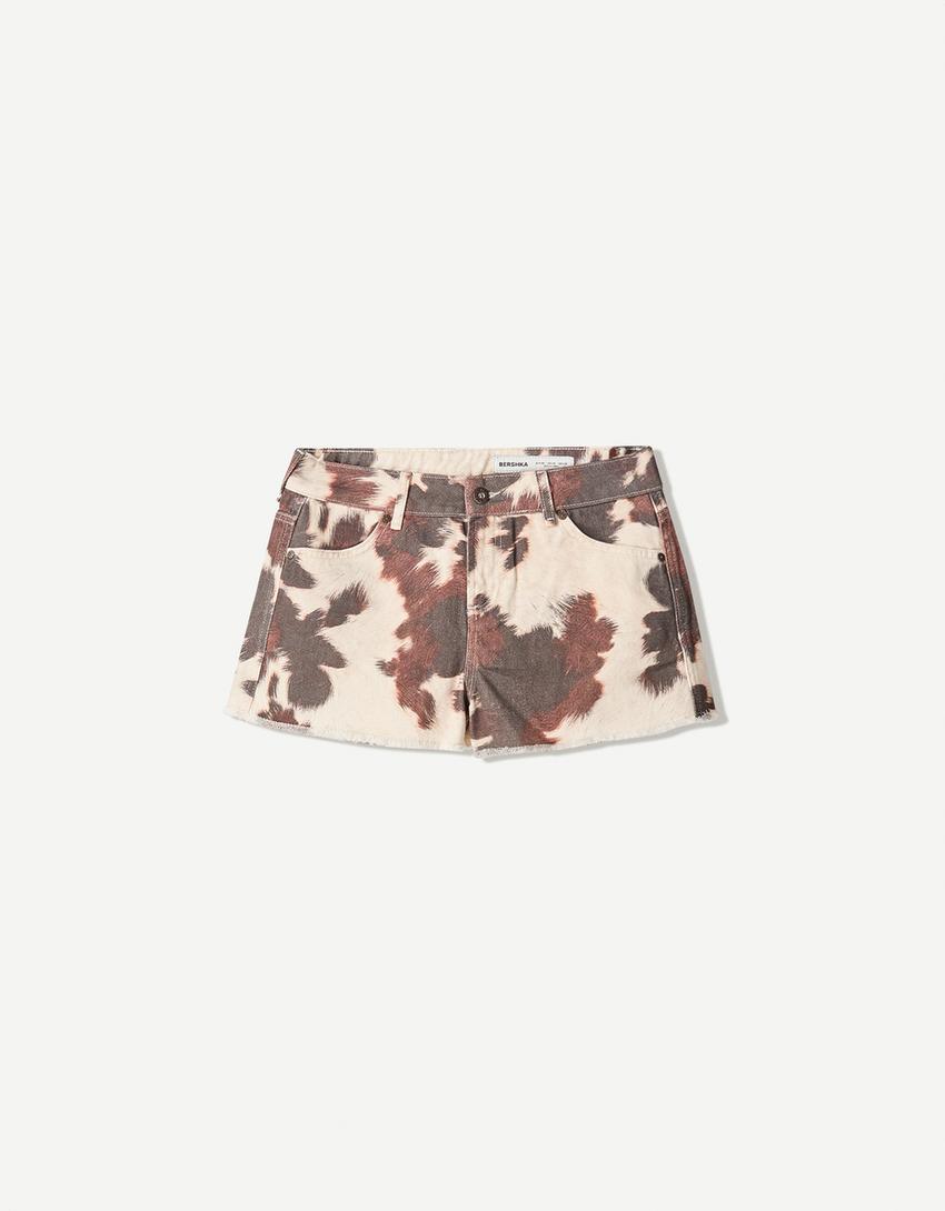 Short imprimé animal-Marron-4