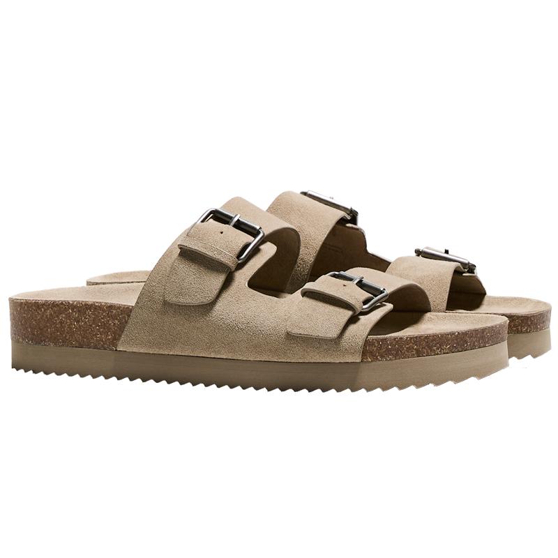 Buckle sandals — TAUPE