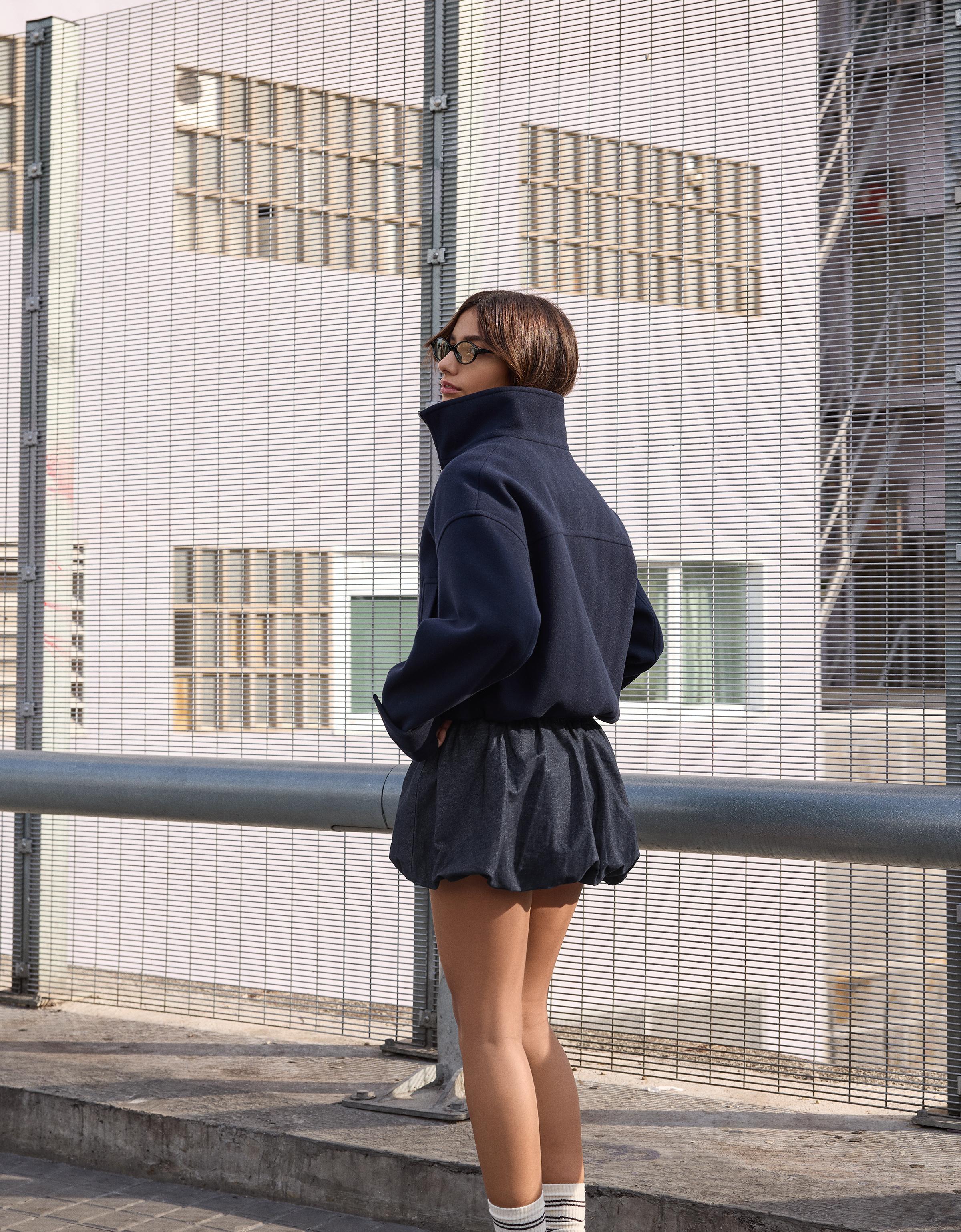 Denim balon mini etek - Görsel 19