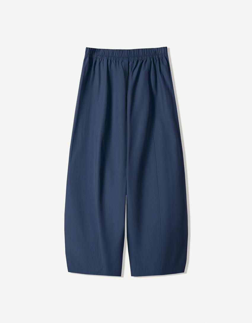 Pantalón barrel cropped-Azul oscuro-4