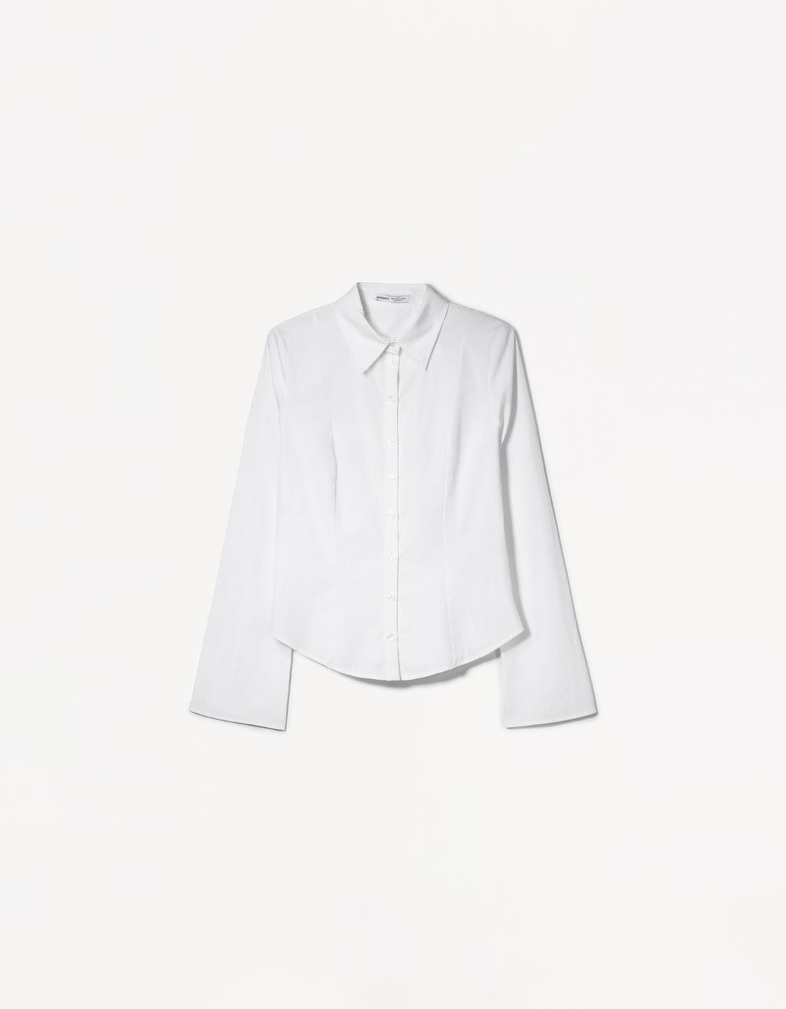 Camisa justa manga flare
