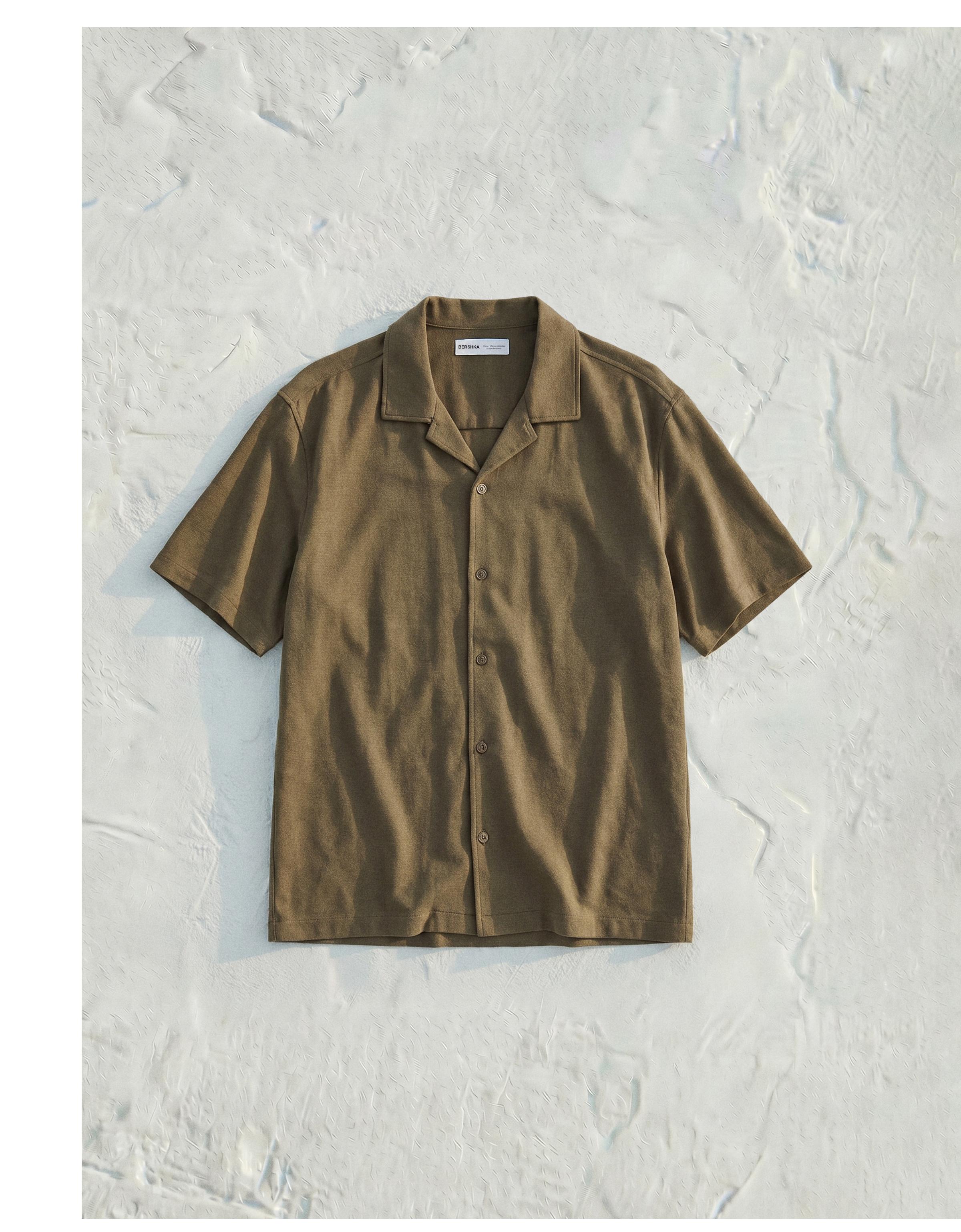 Rustic short sleeve shirt — Khaki
