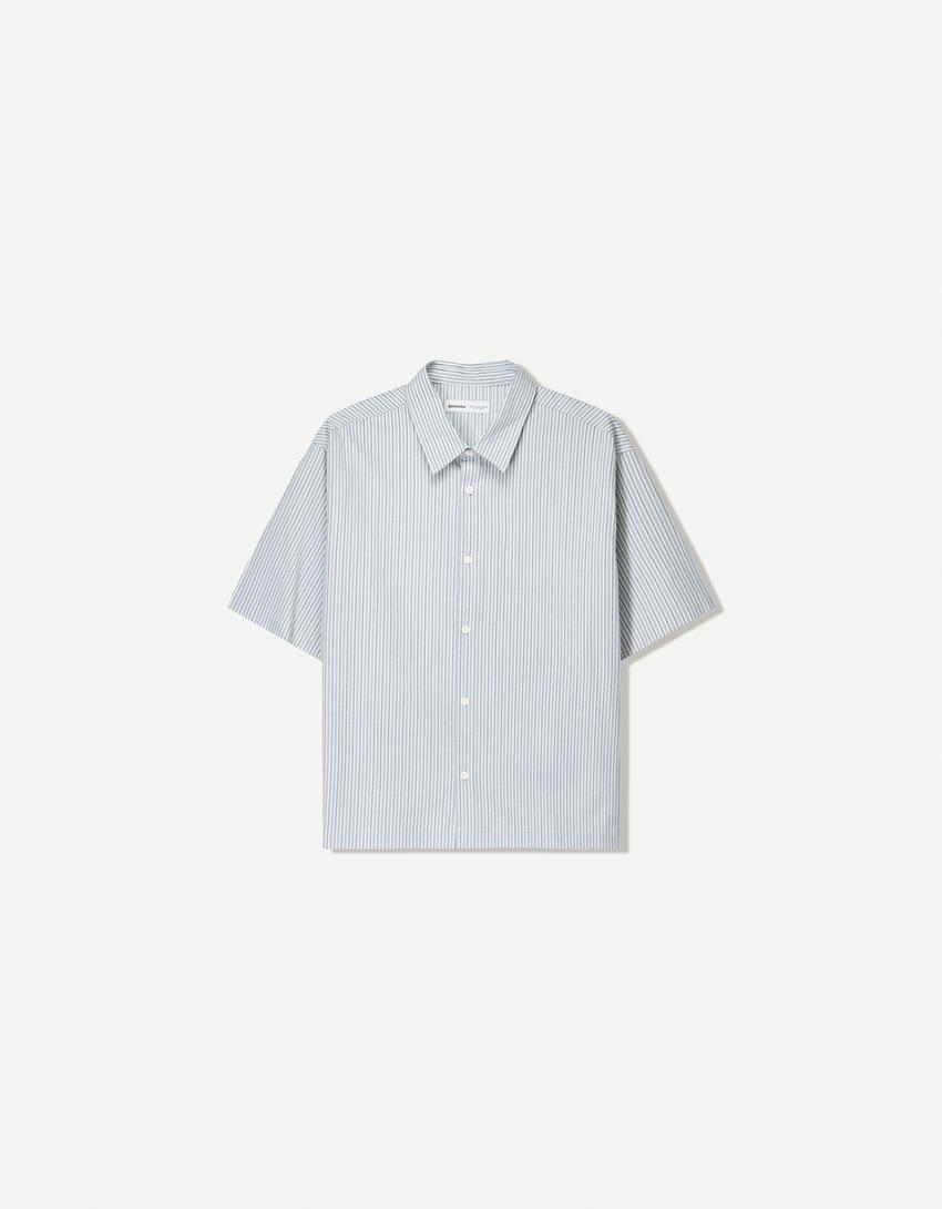 Shirt and trousers set-Blue-4