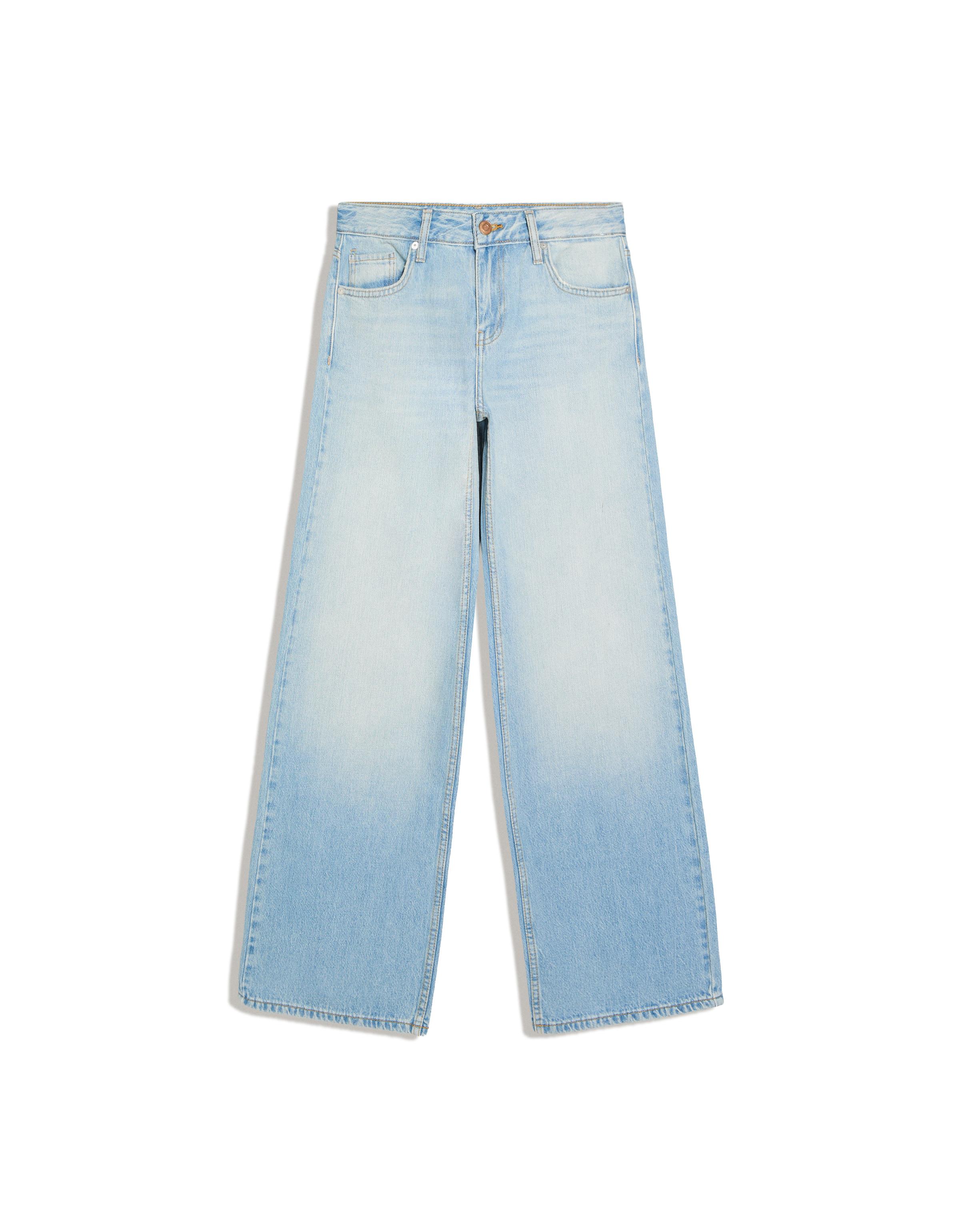 Low-rise straight jeans — Light blue