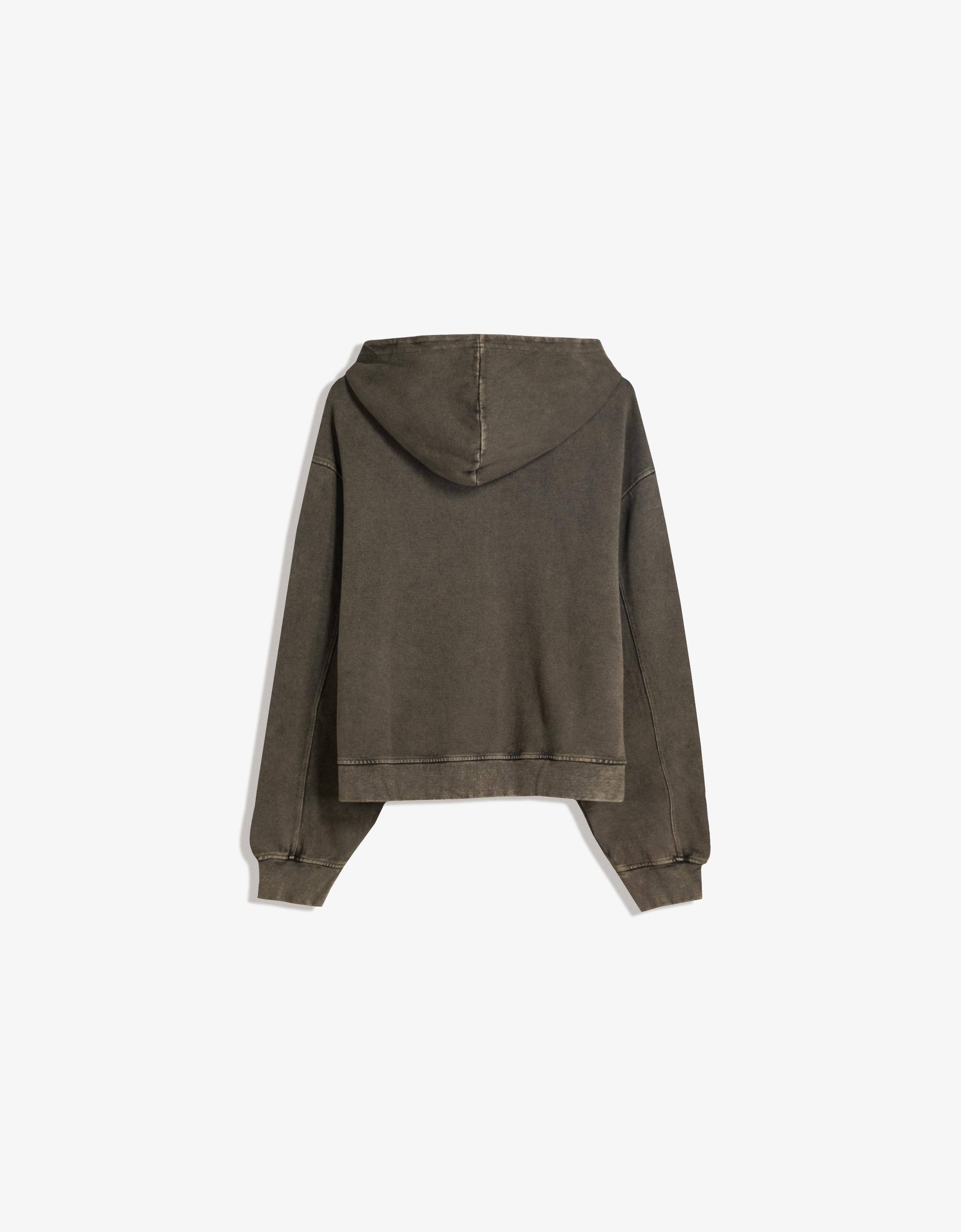 Ash Grey High Neck Quarter Oversized Sweatshirt | Sweat