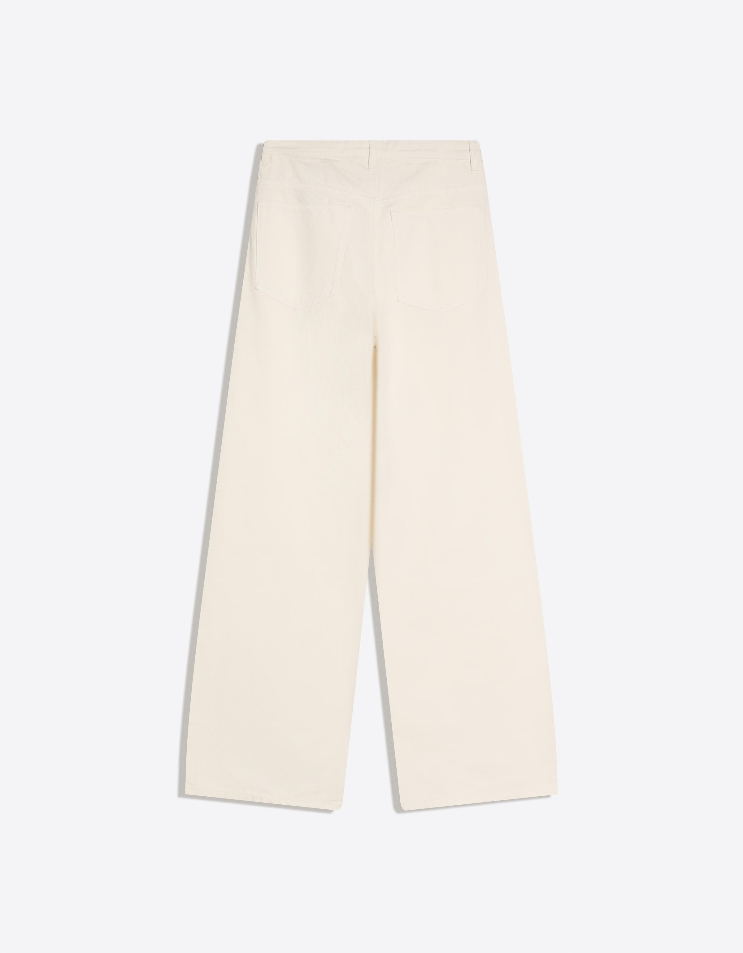 Çapraz belli yüksek bel geniş paça jean - Görsel 104