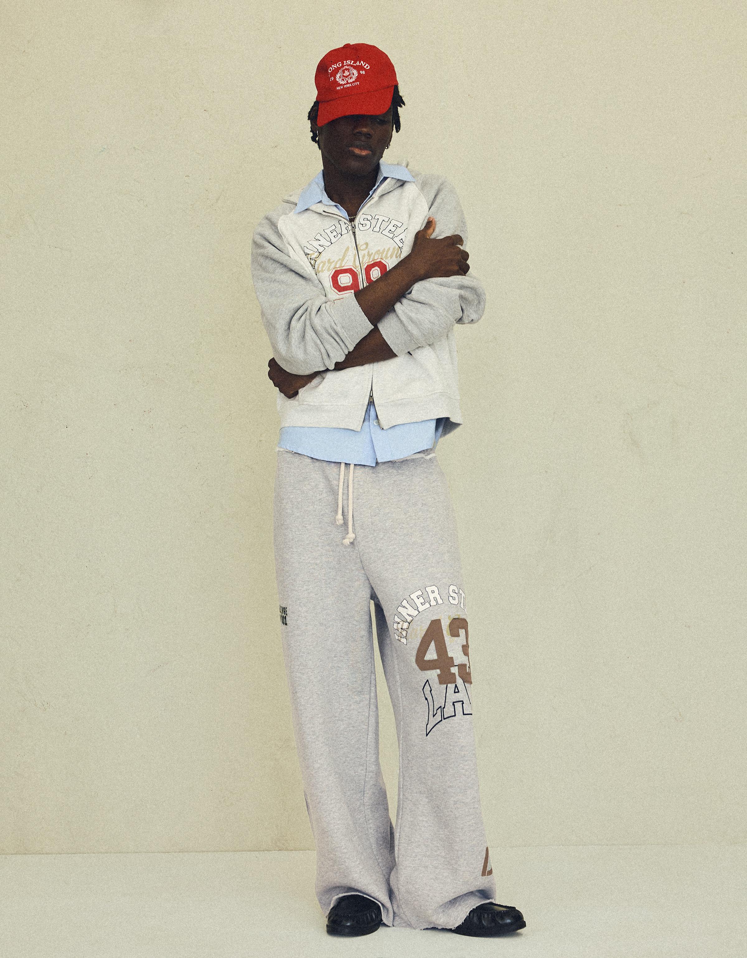 Super baggy patchwork trousers — Grey