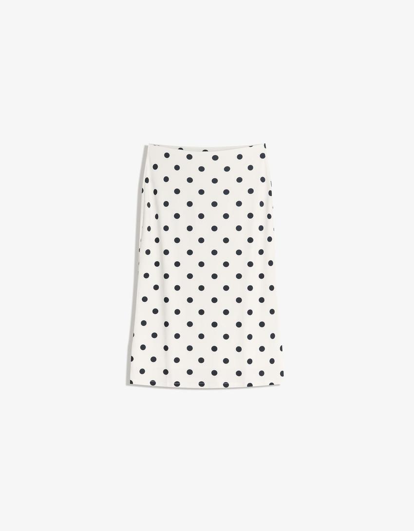 Set top y falda midi print-Set top y falda midi print