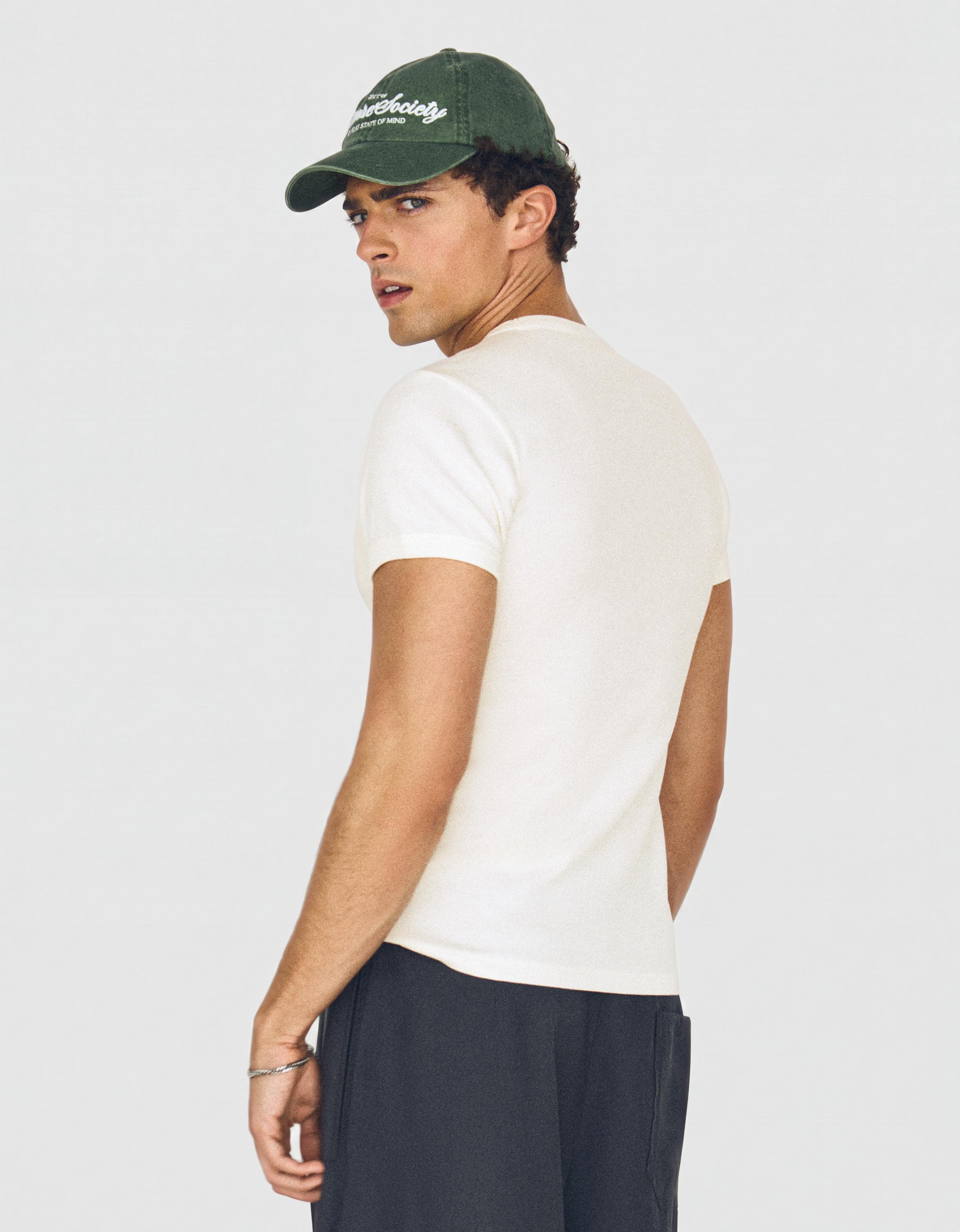 Slim fit ribbed T-shirt — White