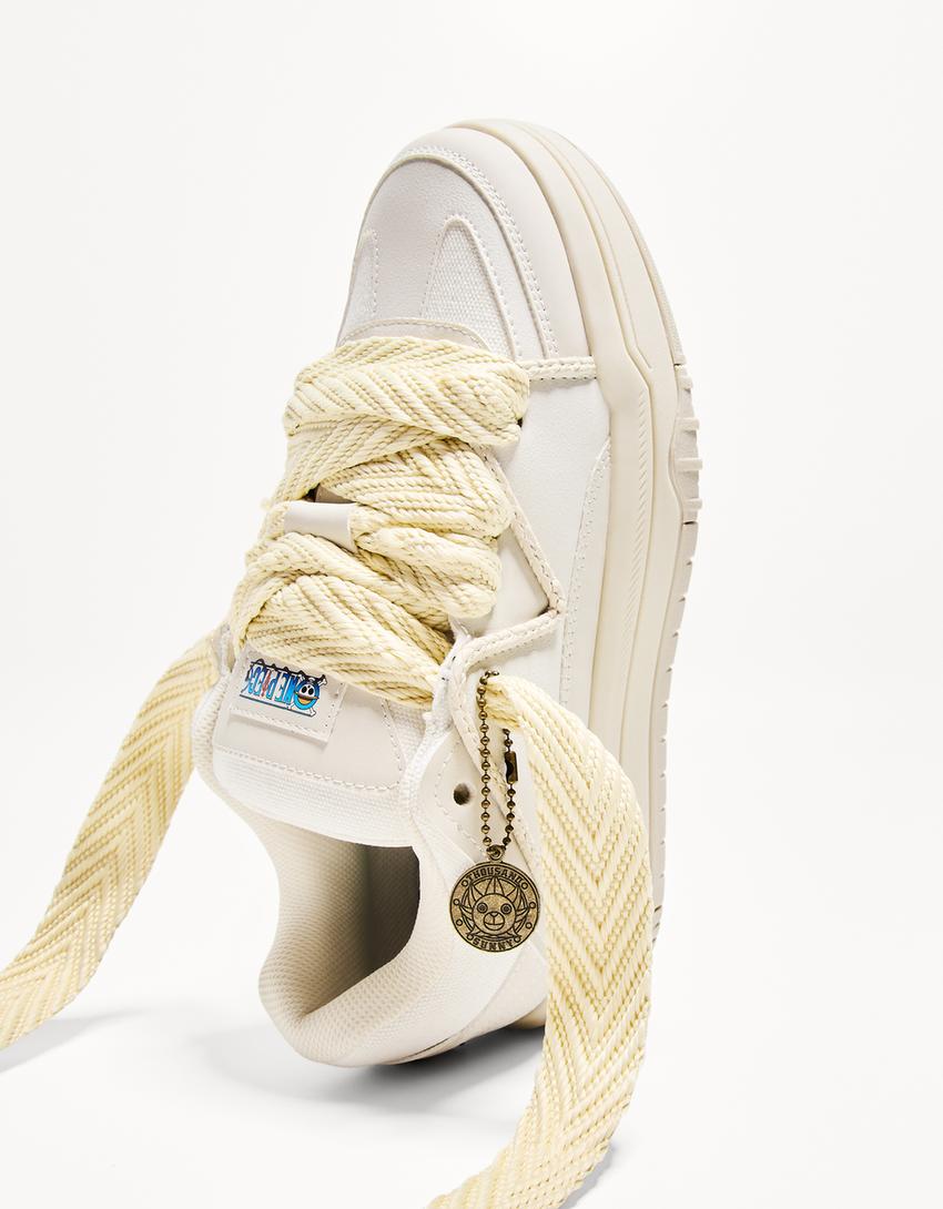 One Piece skate trainers with keyring-WHITE-3