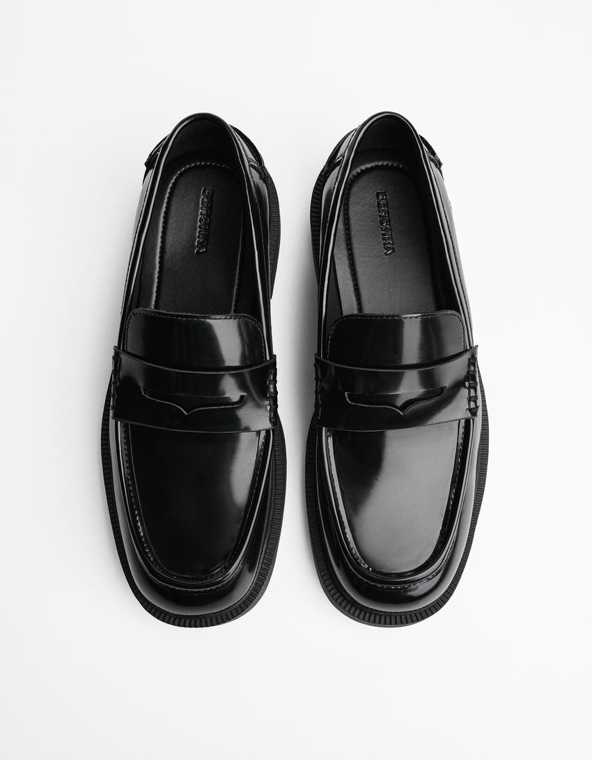 Loafers with square toe-BLACK-3