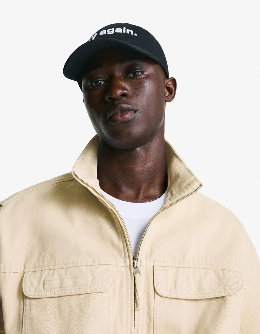 Jacket with pockets-Camel-2
