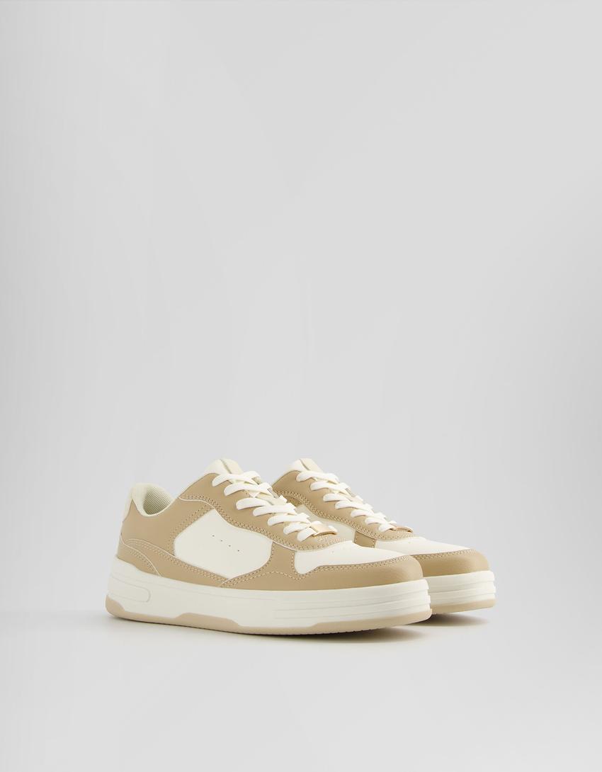 Contrast trainers-SAND-2