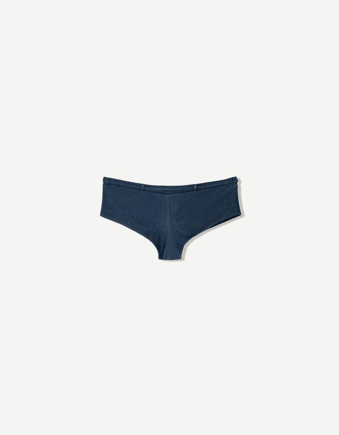 Denim bikini bottoms
