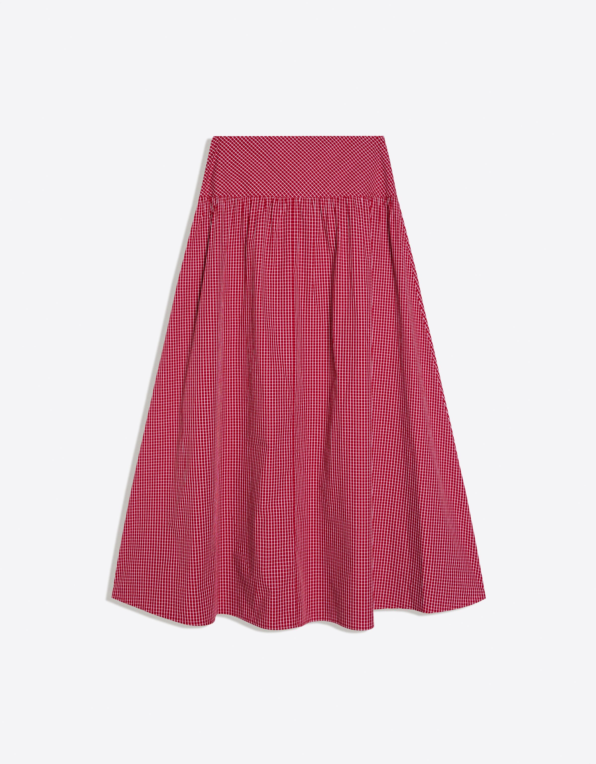 A-line midi skirt — Red
