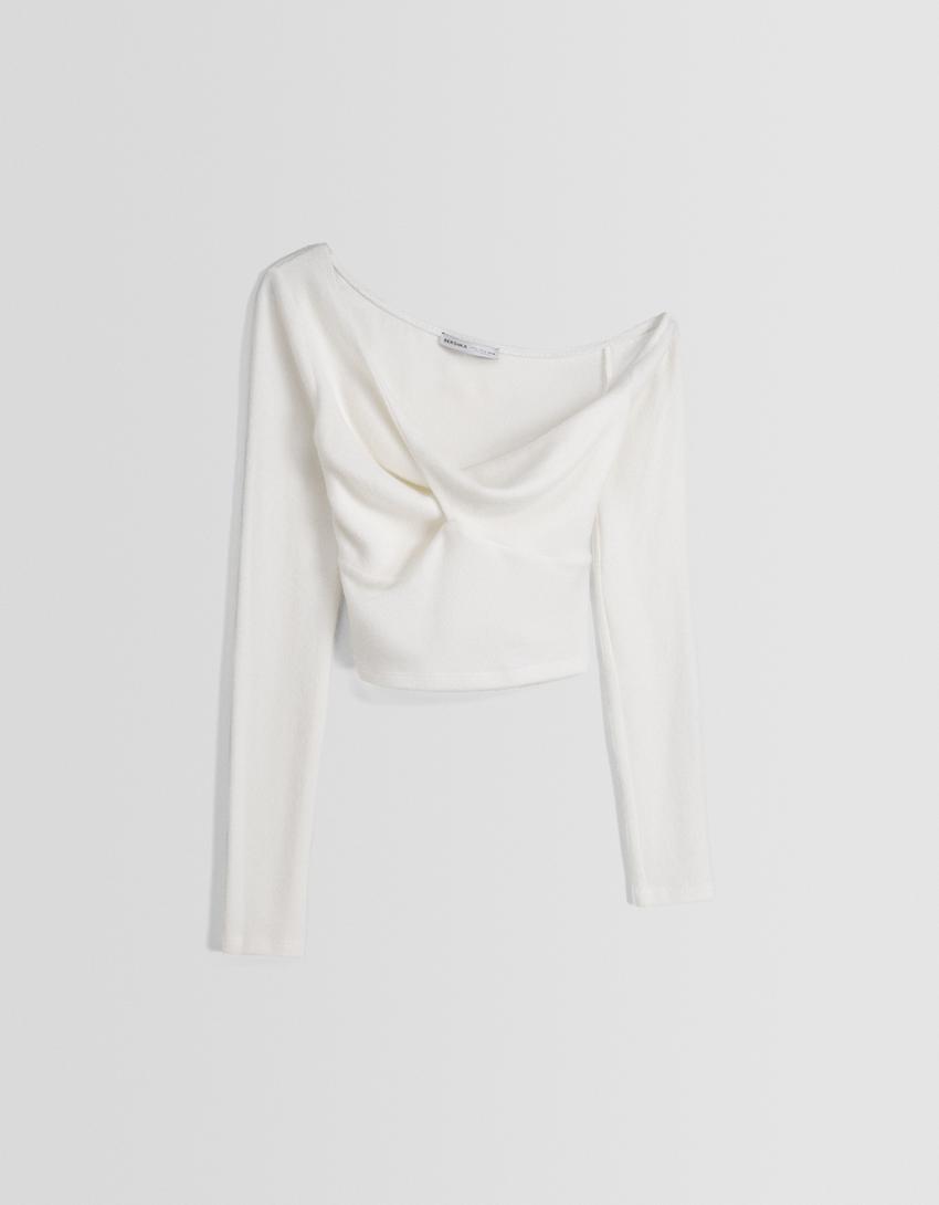 Knotted sweater-Off white-4