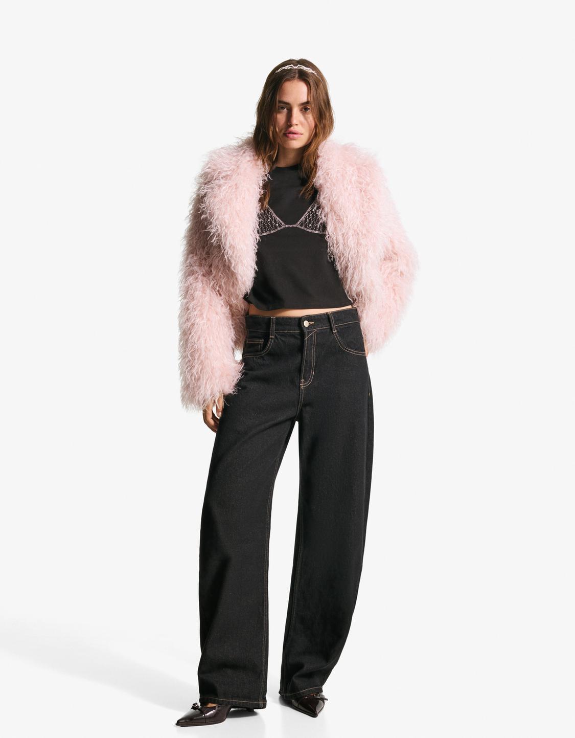Faux fur jacket