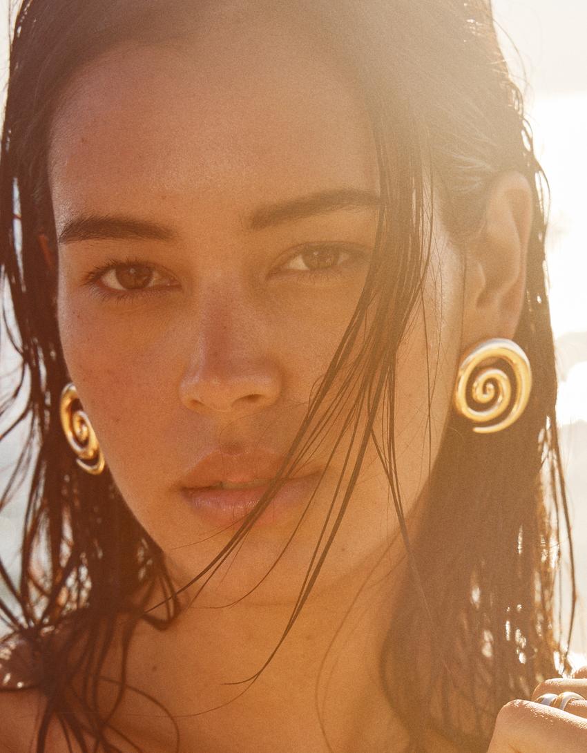 Boucles d’oreilles spirale-Or-0