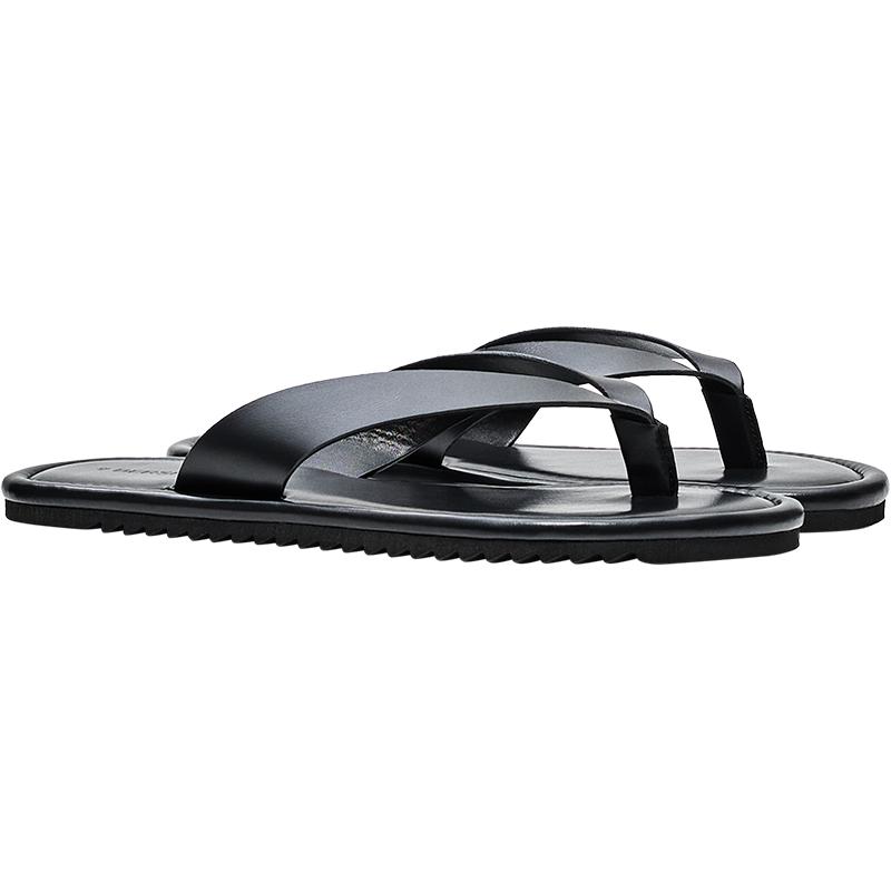 Thong strap sandals — BLACK