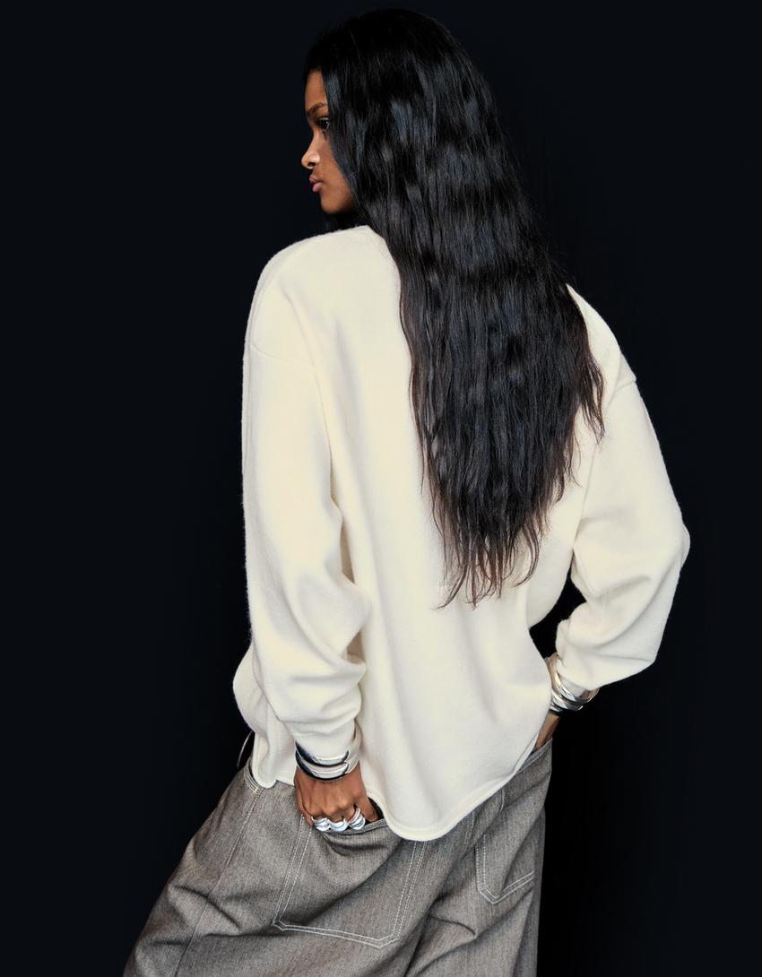 Jersey cuello redondo-Crudo-1