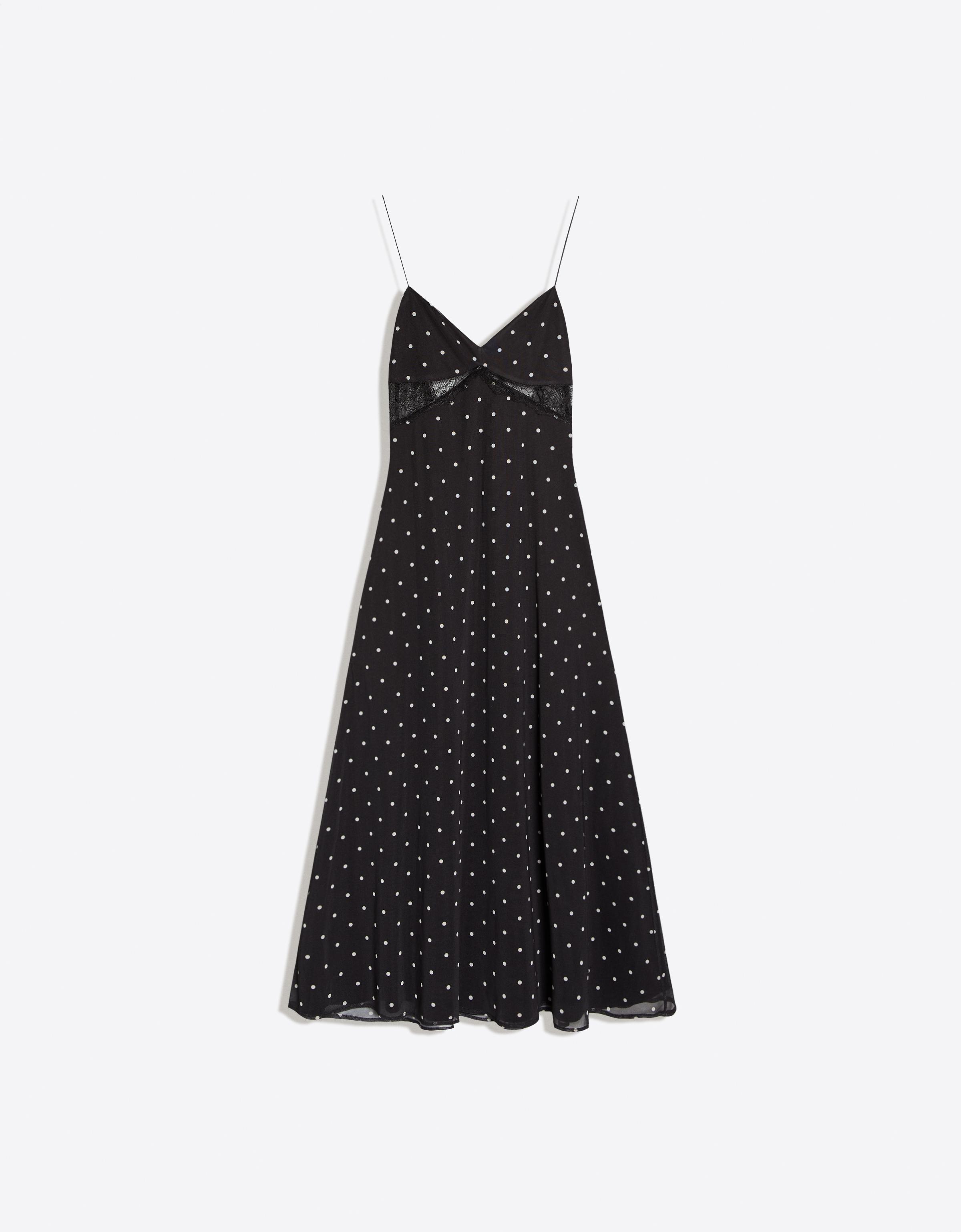 Long tulle strappy dress — Black