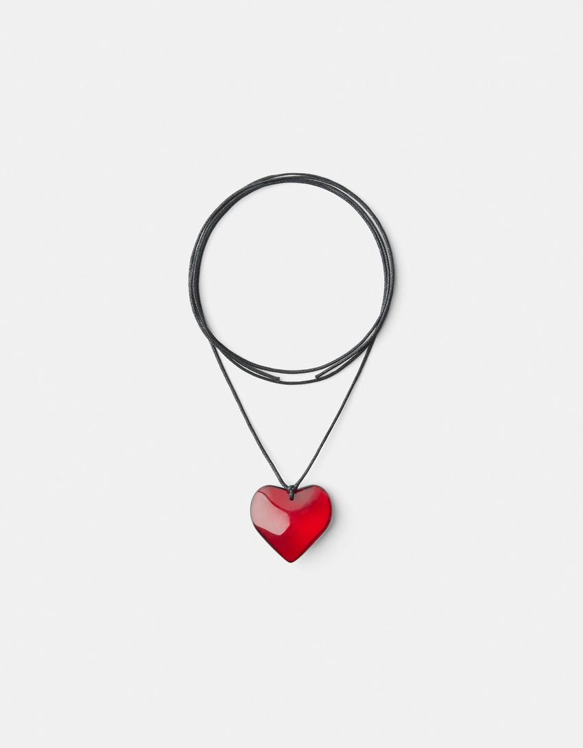 Collar corazón-Rojo-0