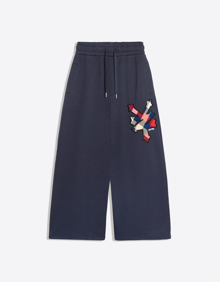 Super baggy ZOO YORK X BERSHKA trousers-Dark blue