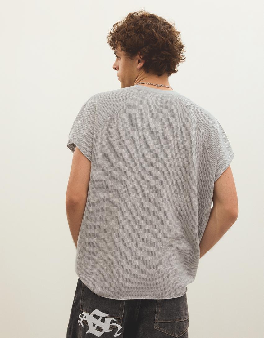 Worker graphic T-shirt-Grey