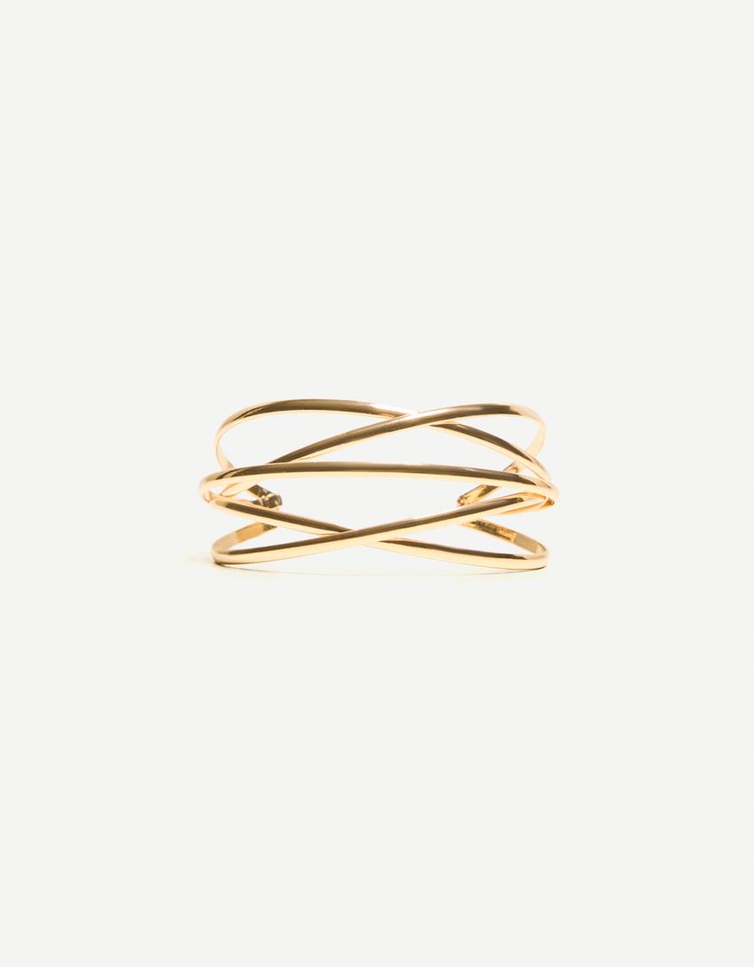 Bracelet manchette asymétrique-Or