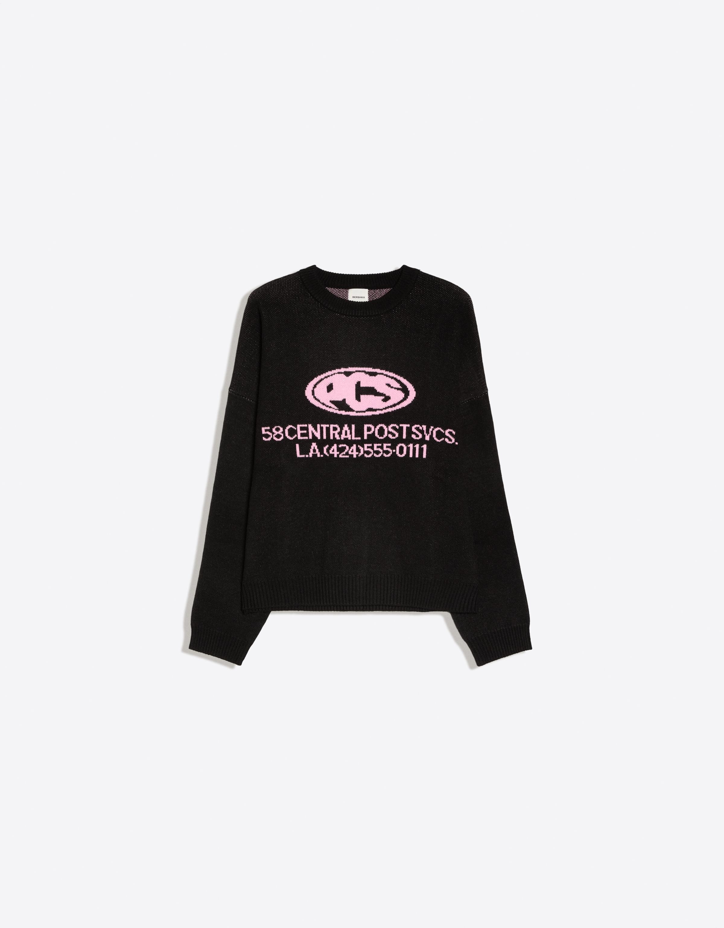 Jacquard knit jumper — Black