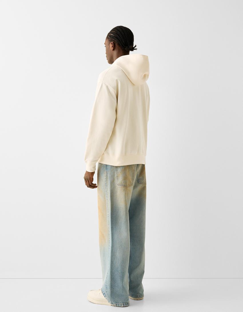 Printed hoodie-Off white-1