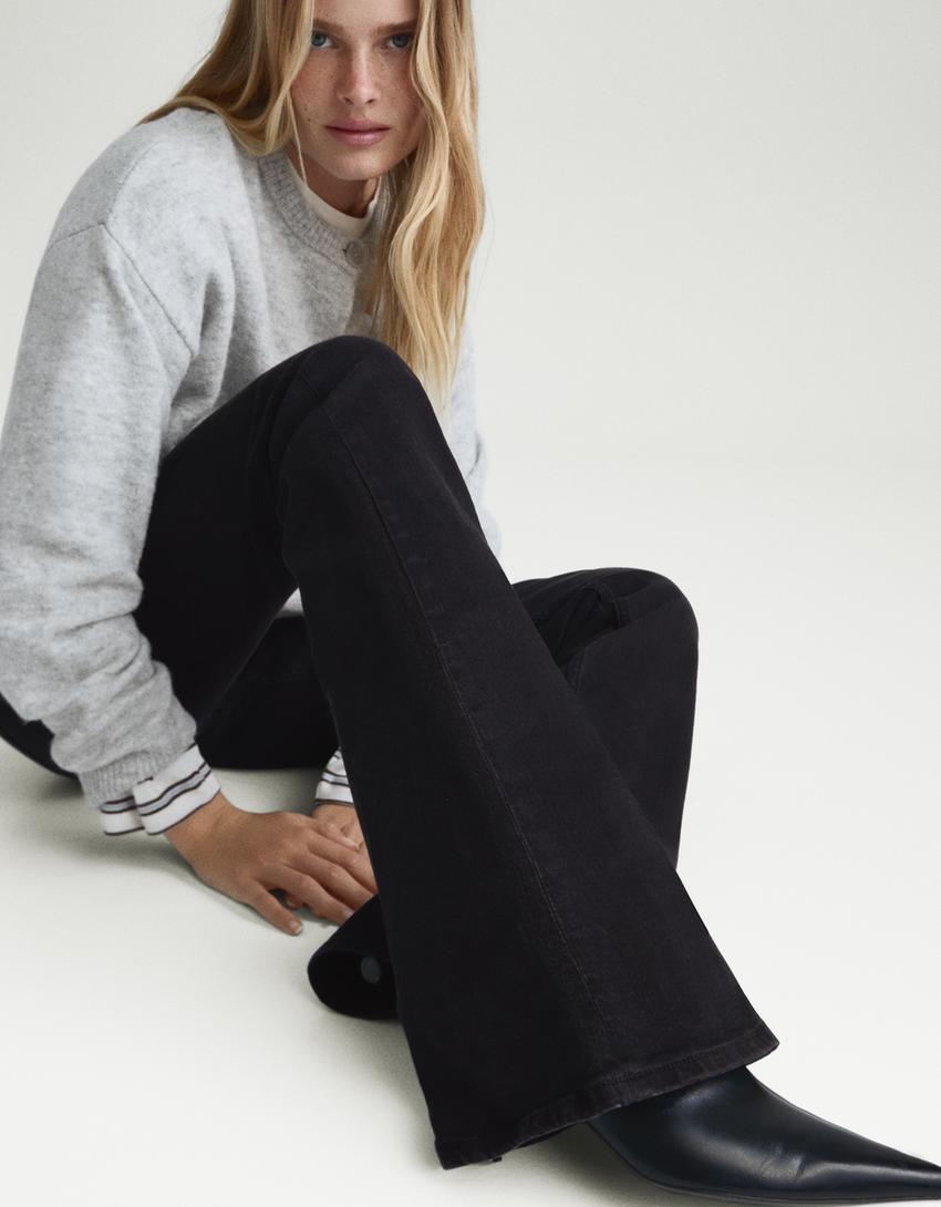 Jeans flare-Preto