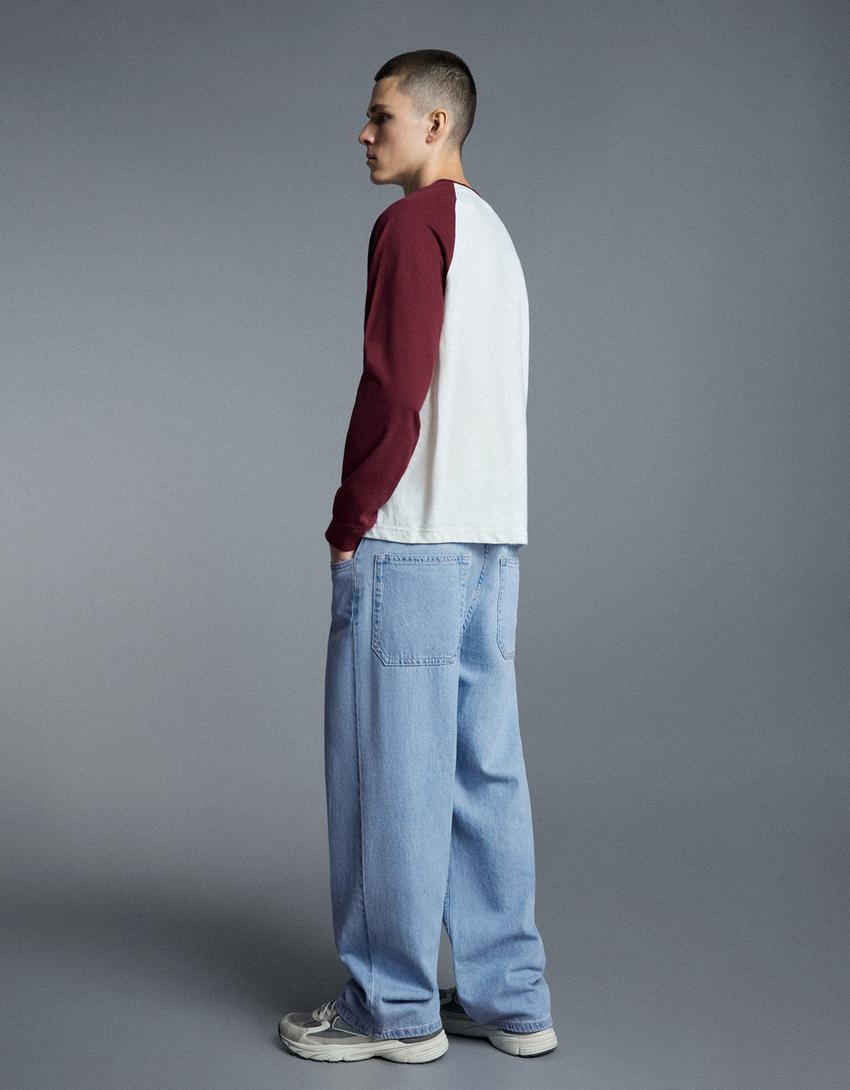 Jeans straight jogger fit-Azzurro Chiaro