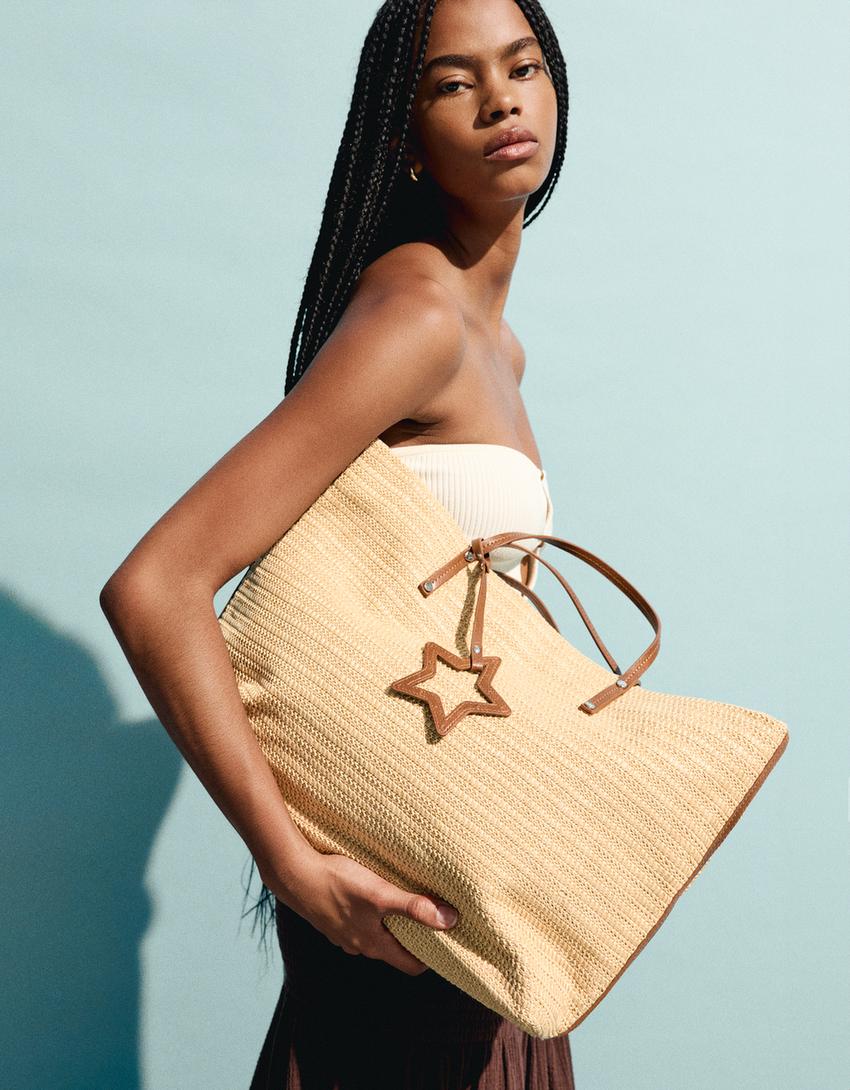 Bershka Mercadolibre Capazo Bershka Bolso Shopper Rafia Mujer Bershka