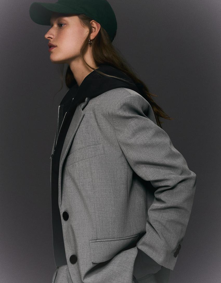 Blazer oversize-Gris
