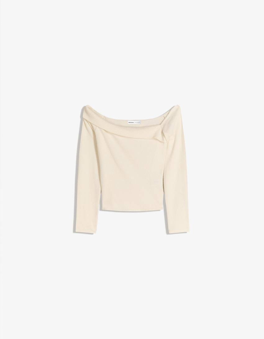 Set jersey y falda midi punto-Set jersey y falda midi punto