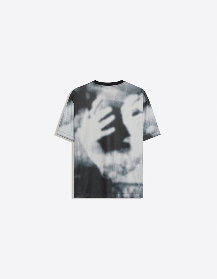 Camiseta manga corta print NTS X THAIBOY DIGITAL-Azul