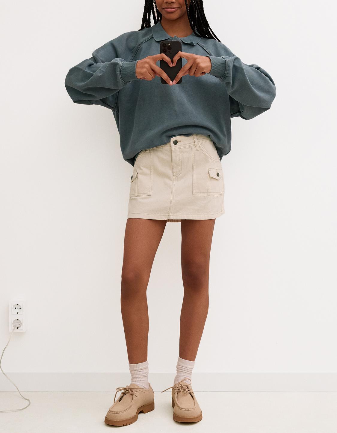 Utility mini skirt
