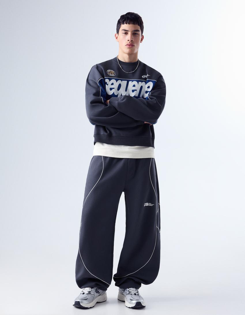 Balloon plush print trousers - Men | Bershka