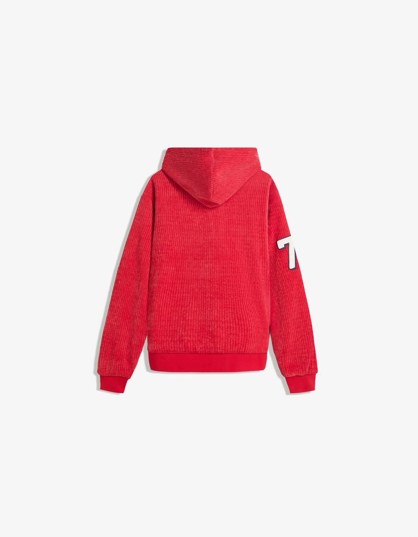 'Ecko Unltd' kvadrātveida piegriezuma velveta virskrekls-Sarkans