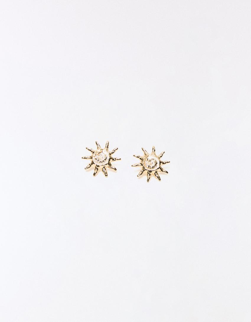 Sun earrings-Gold