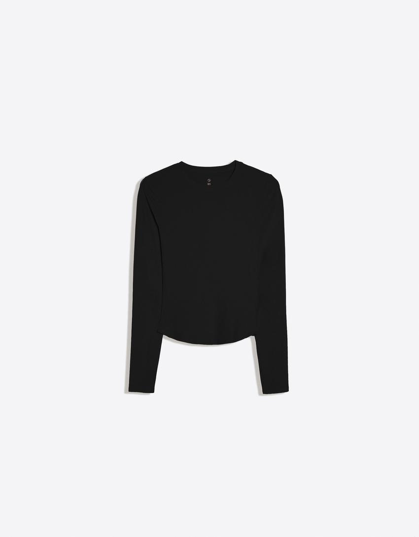 Technical breathable & quick-dry long sleeve T-shirt-Black
