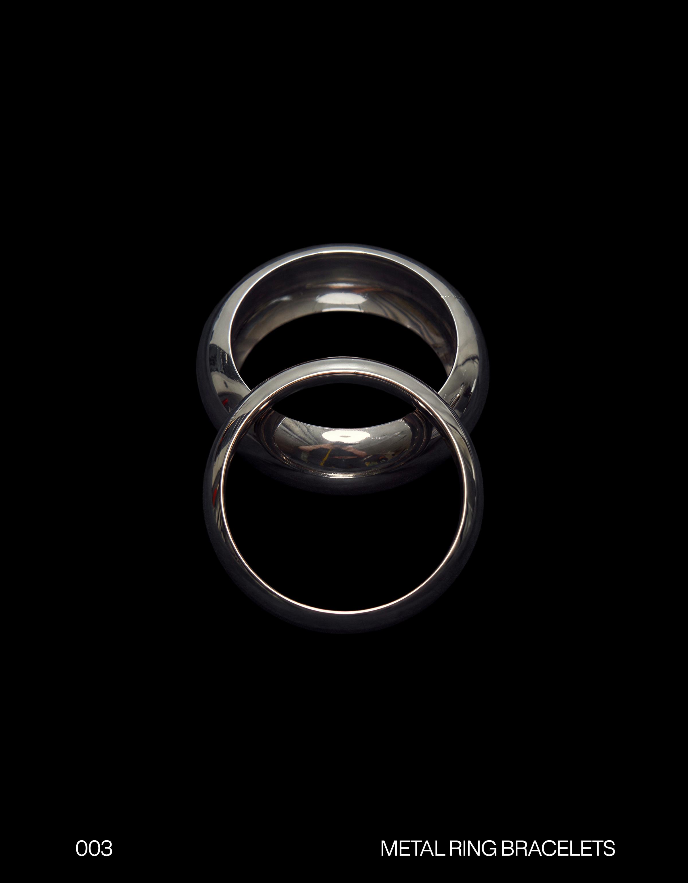 Pack of 2 assorted size bracelets — Silver