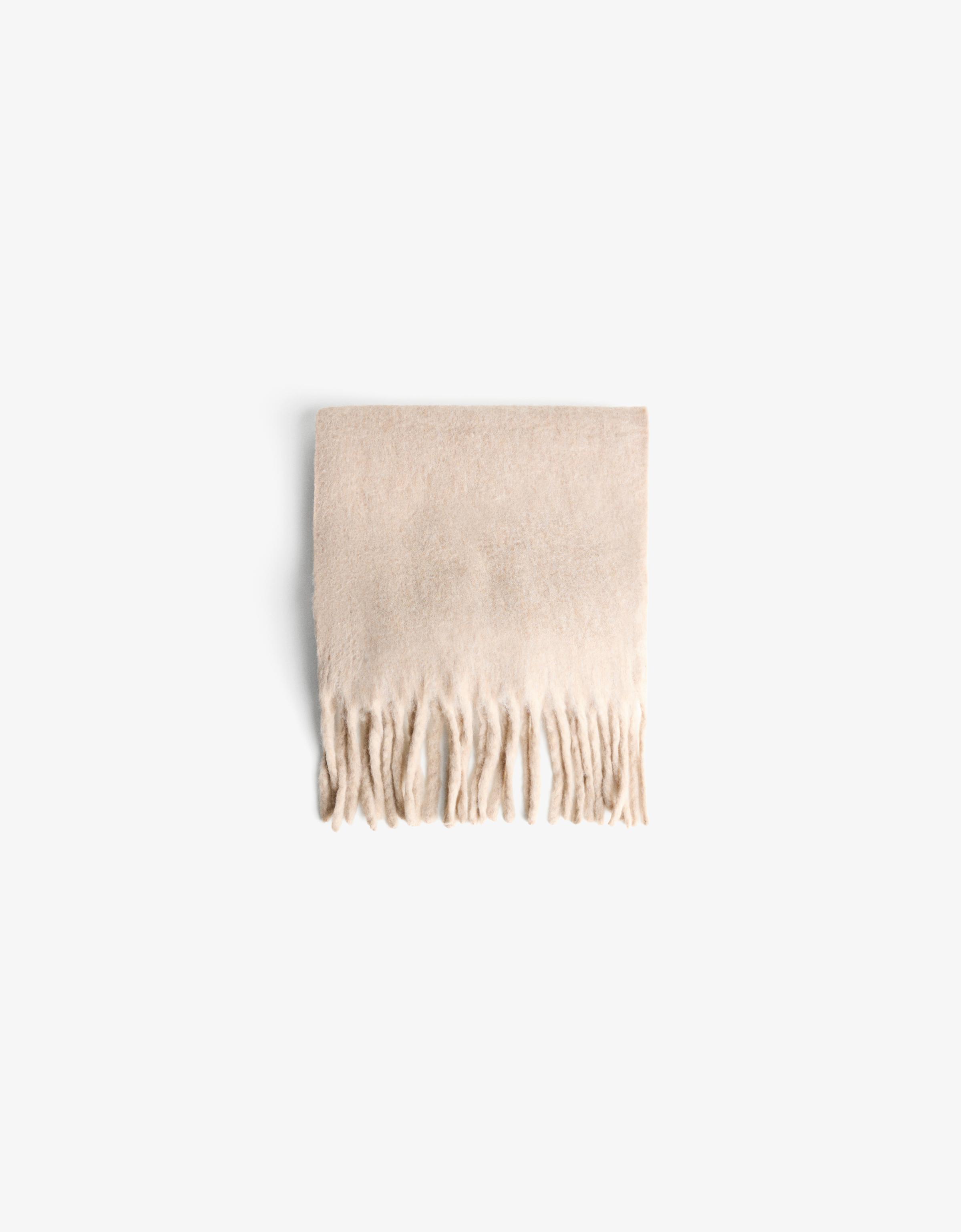 Solid-coloured scarf — Sand