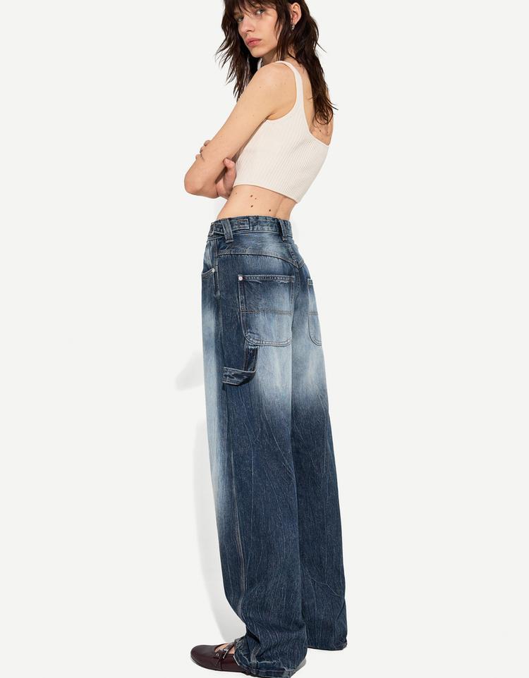 Regulowane jeansy balloon fit carpenter