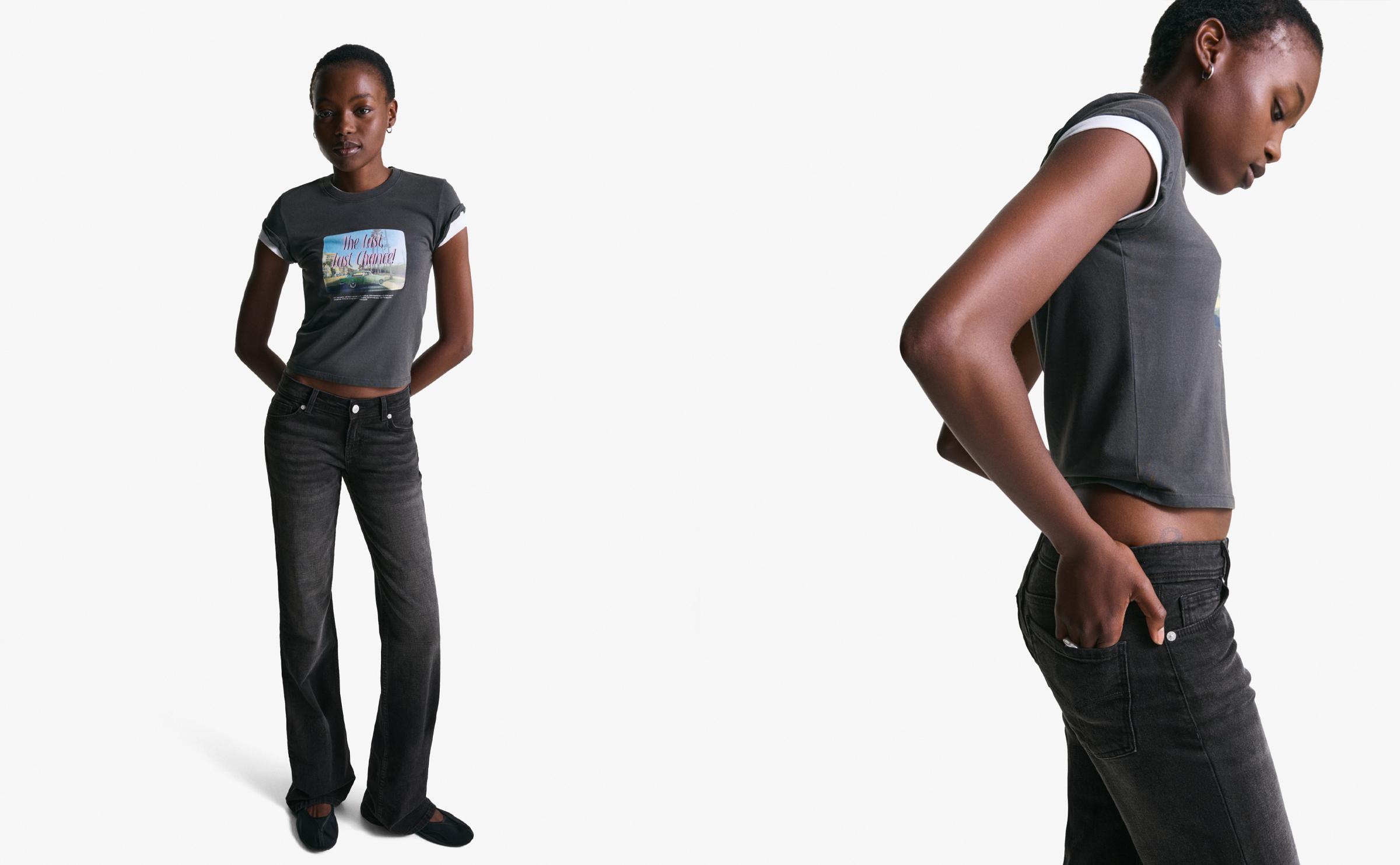 Low waist boot-cut jeans