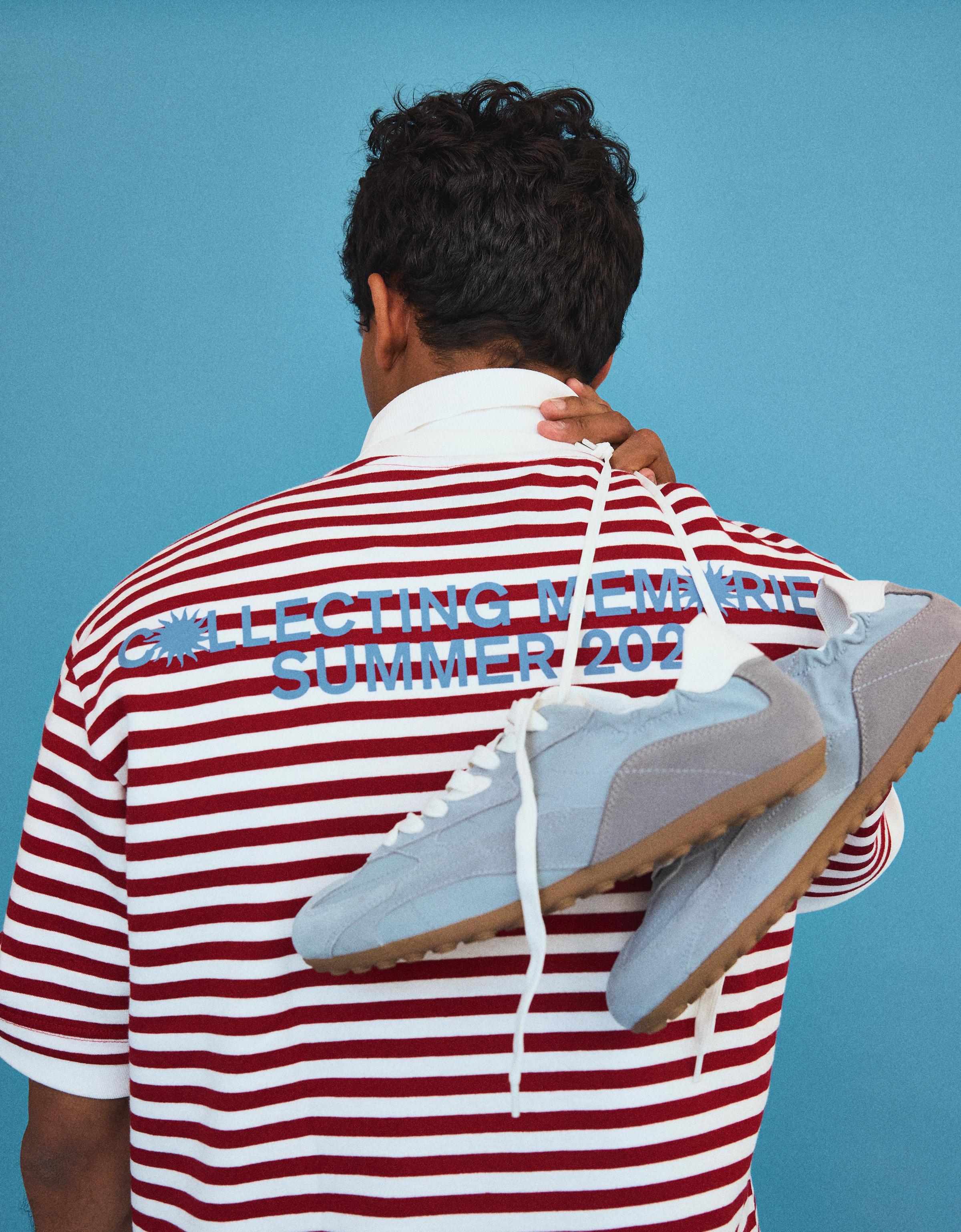 SLIM RETRO STYLE TRAINERS — BLUE