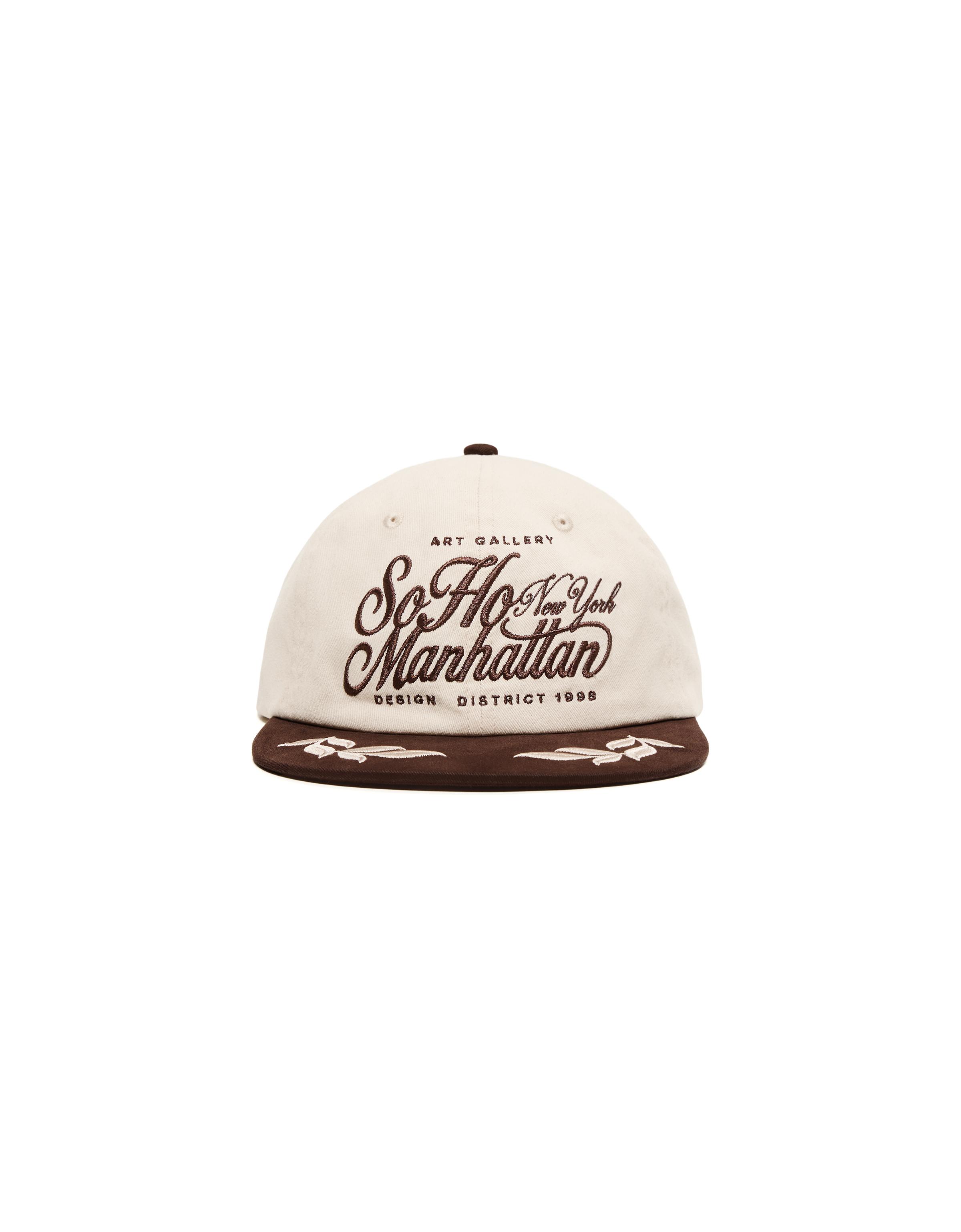 Embroidered cap — Brown