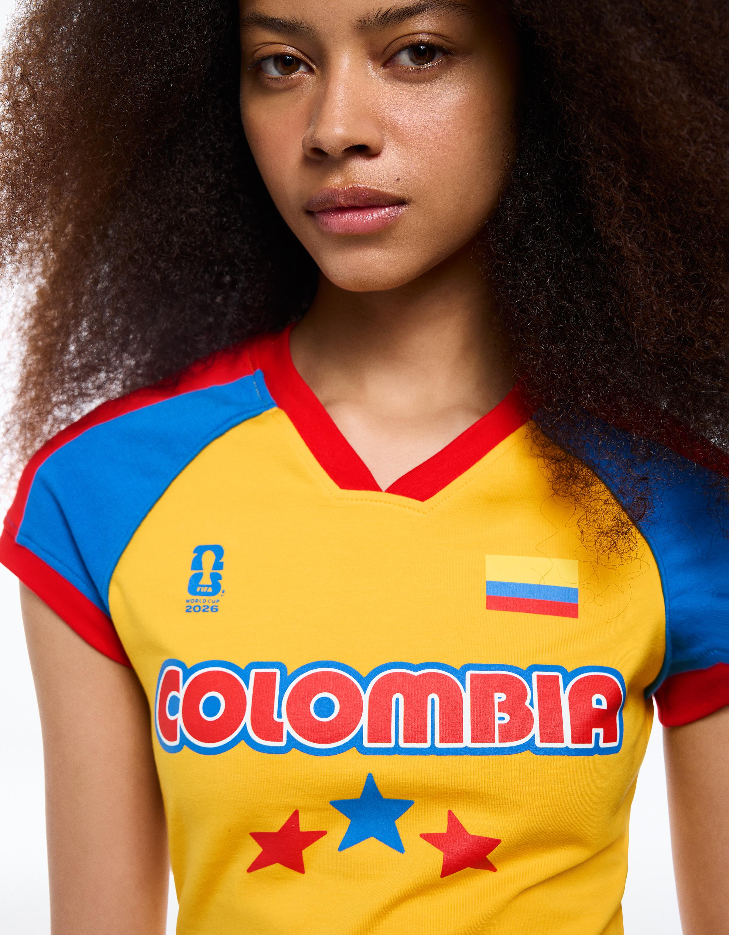Colombia FIFA WORLD CUP™ V-neck T-shirt — Yellow